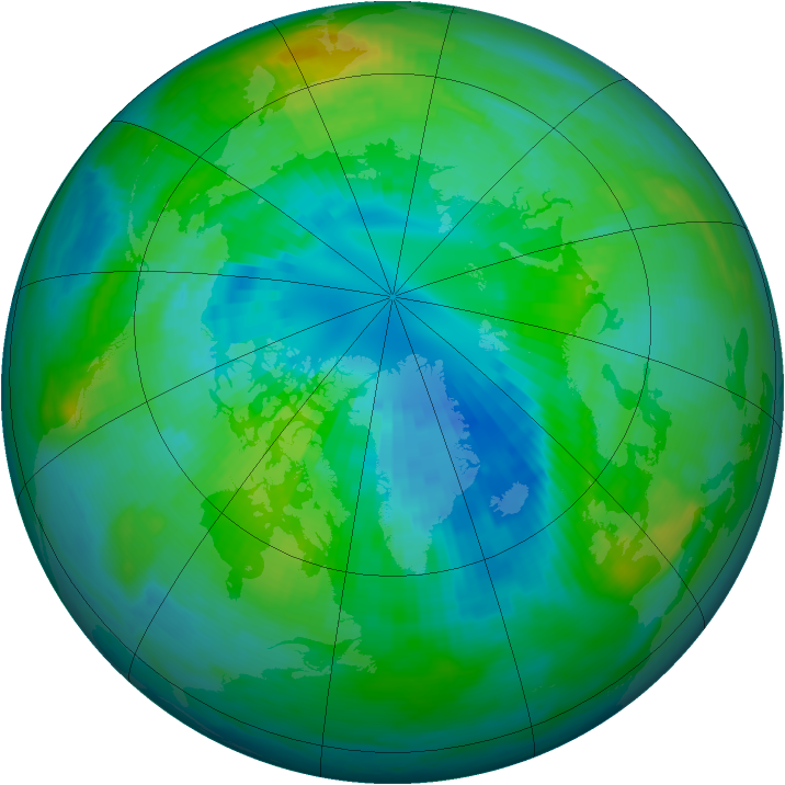 Arctic ozone map for 06 October 1982